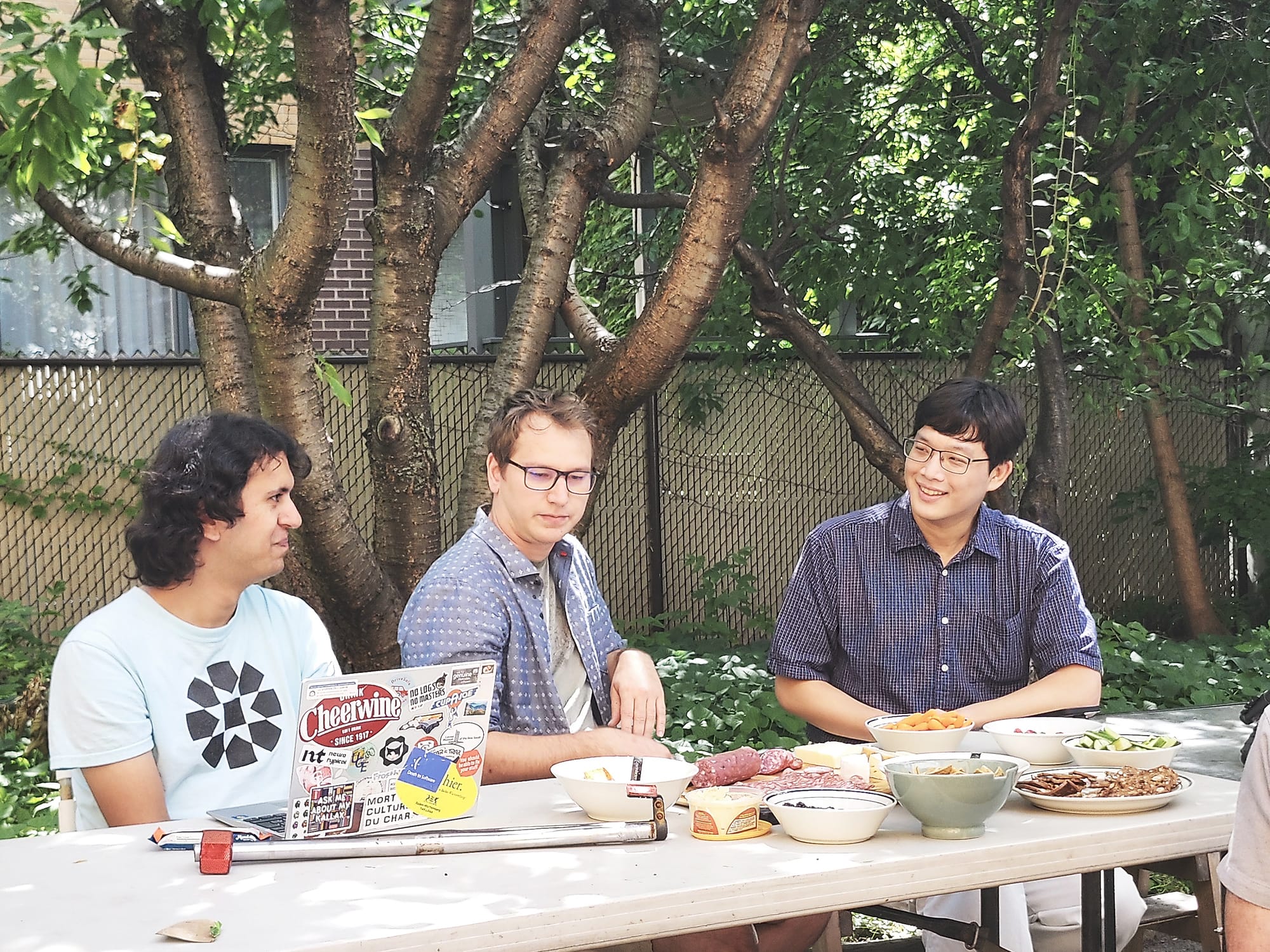 Pictures of The Cutting Board session on the porch