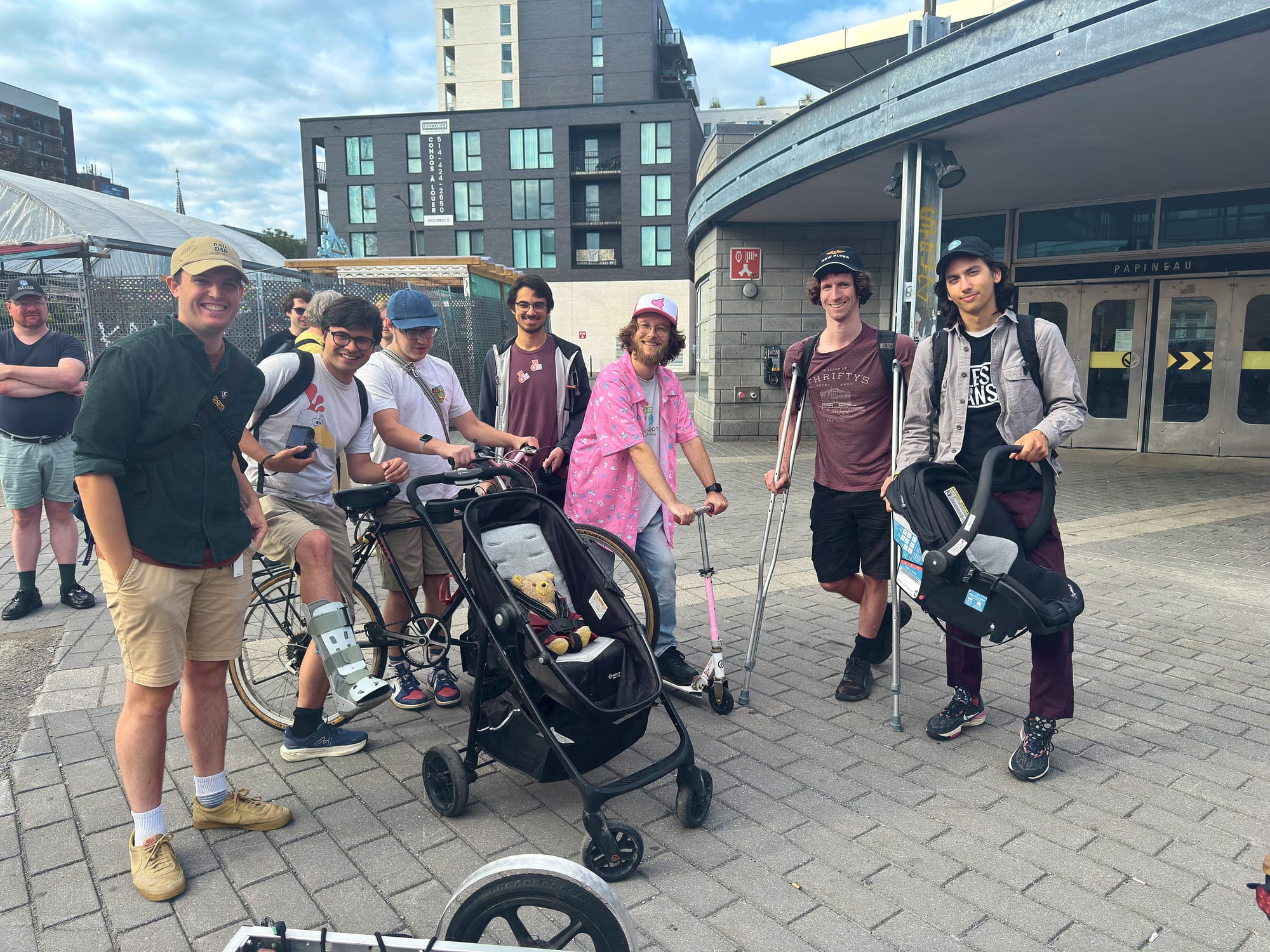 Pictures of the Montreal Metro accessibility stress test