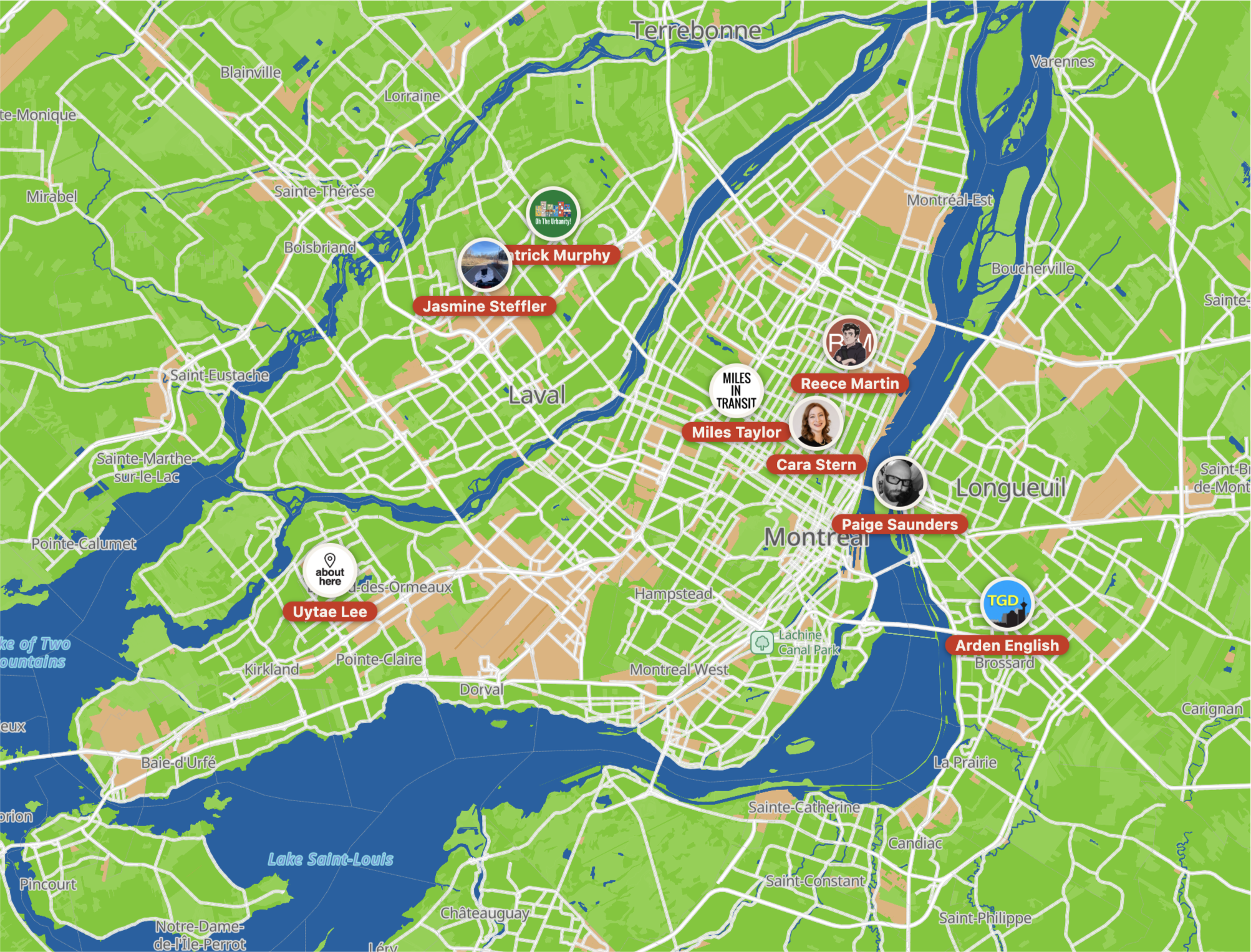 Picture of the live creator map
